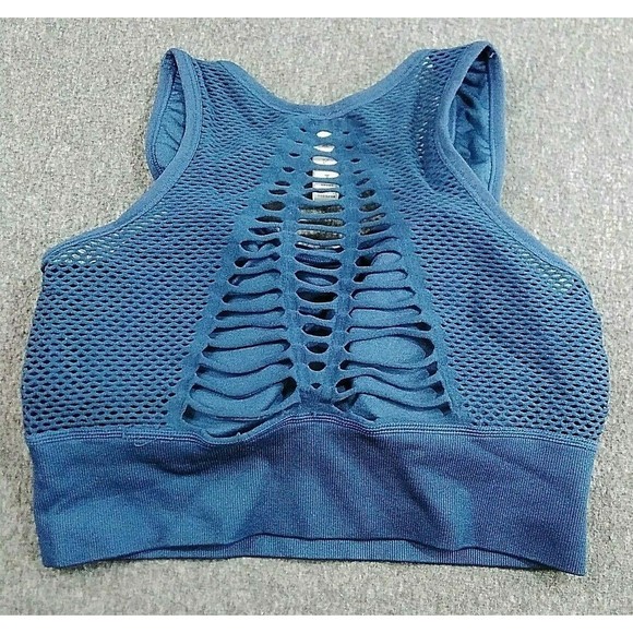 Womens Seamless Sports Yoga Bra Top Padded Fitness Racerback Running Crop Tops L - Picture 6 of 6